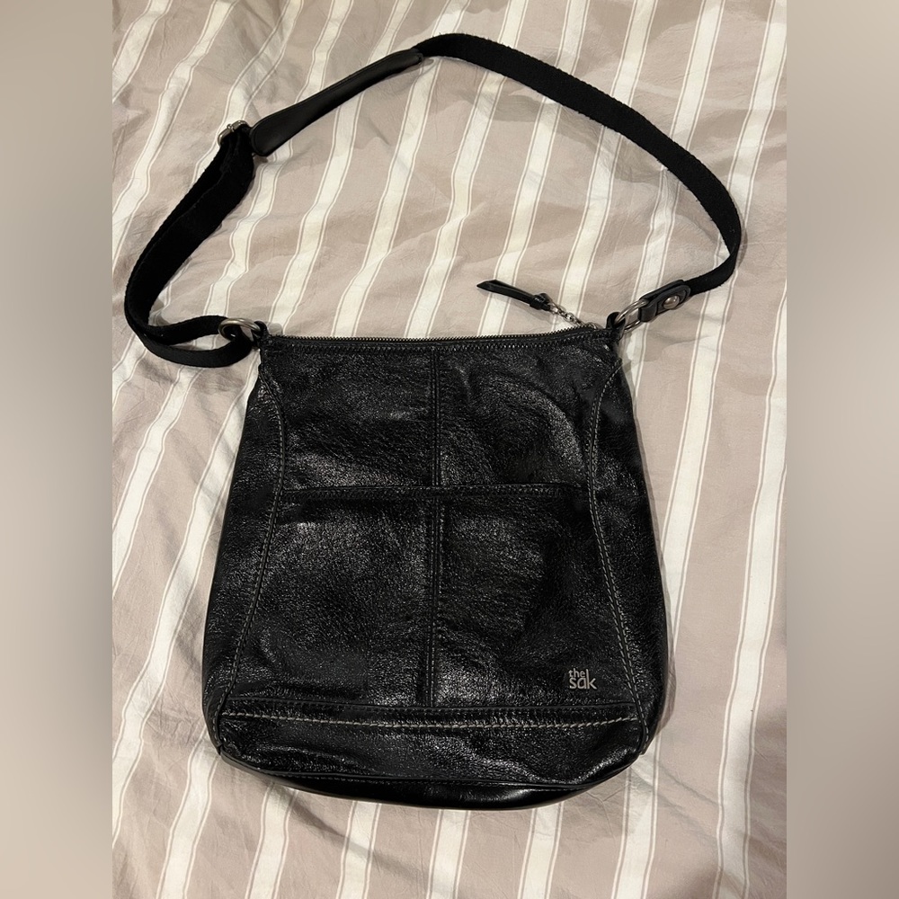 The Sak black leather crossbody bag